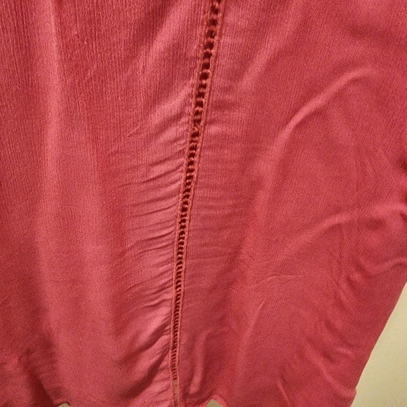 LOFT pink Strappy Embroidered Short dress size M - Picture 8 of 12